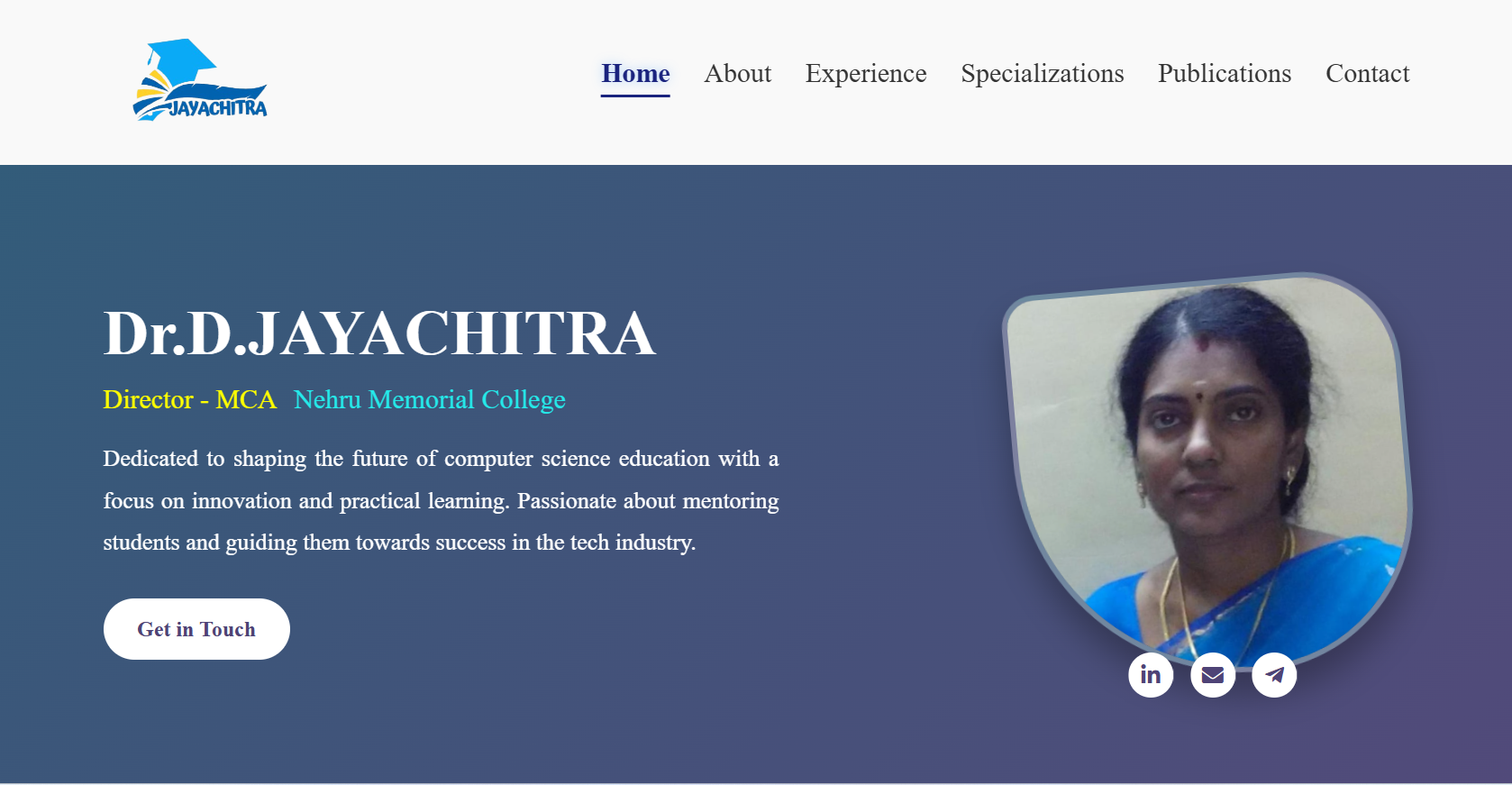 Portfolio Website for MCA Director